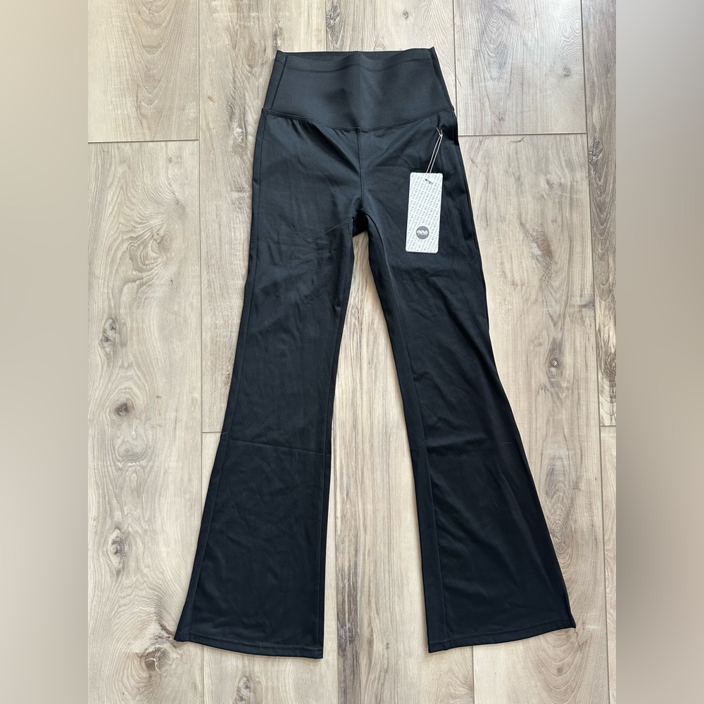 New Mix Flare Black High Waisted Leggings – Size S | NWT